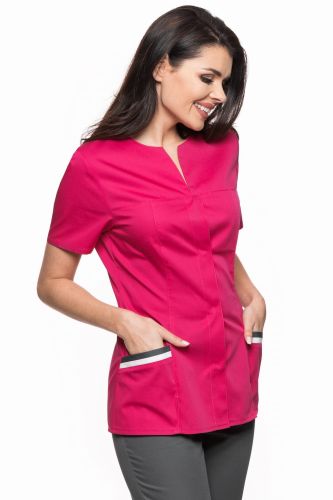 Żakiet medyczny Emilia – damski fason z krytymi napami, widok z przodu