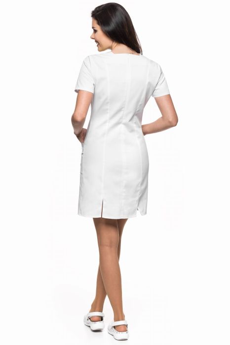 Elegancka sukienka medyczna Alina – pionowe cięcia podkreślające sylwetkę