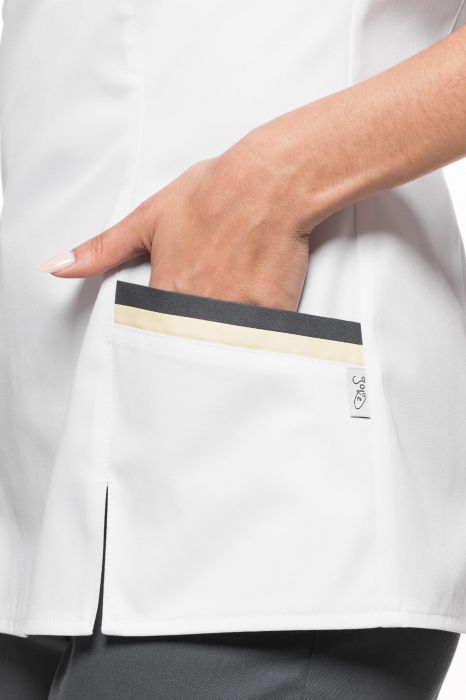 Bluza medyczna damska Kaja – zamek z boku i wygodne dopasowanie