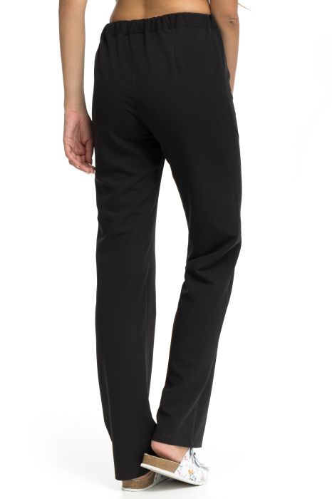 Spodnie medyczne z kieszeniami i gumą