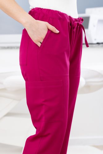 Spodnie medyczne damskie z kieszeniami 016  kieszenie