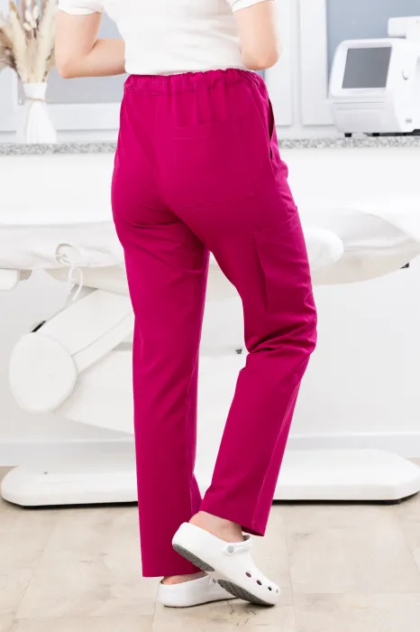 Spodnie medyczne damskie z kieszeniami 016 tył.jpg